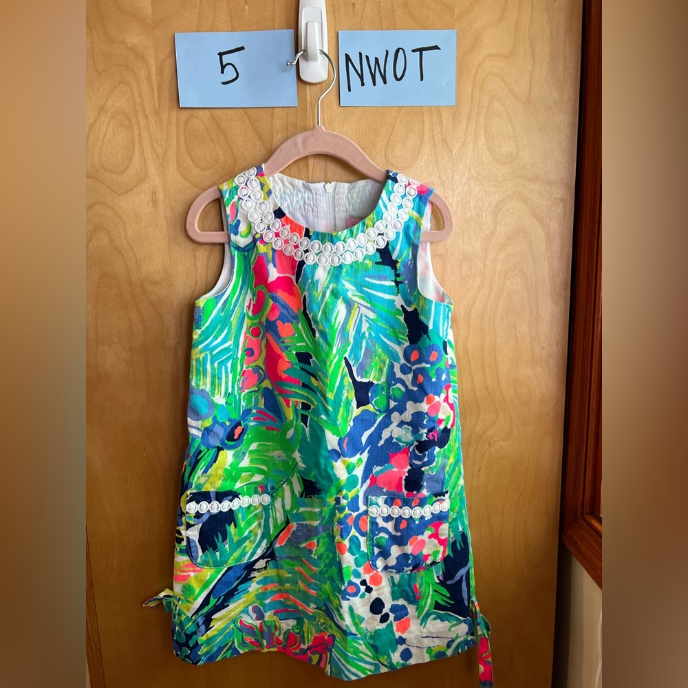 Lilly Pulitzer girls sleeveless shift dress, NWOT, 5